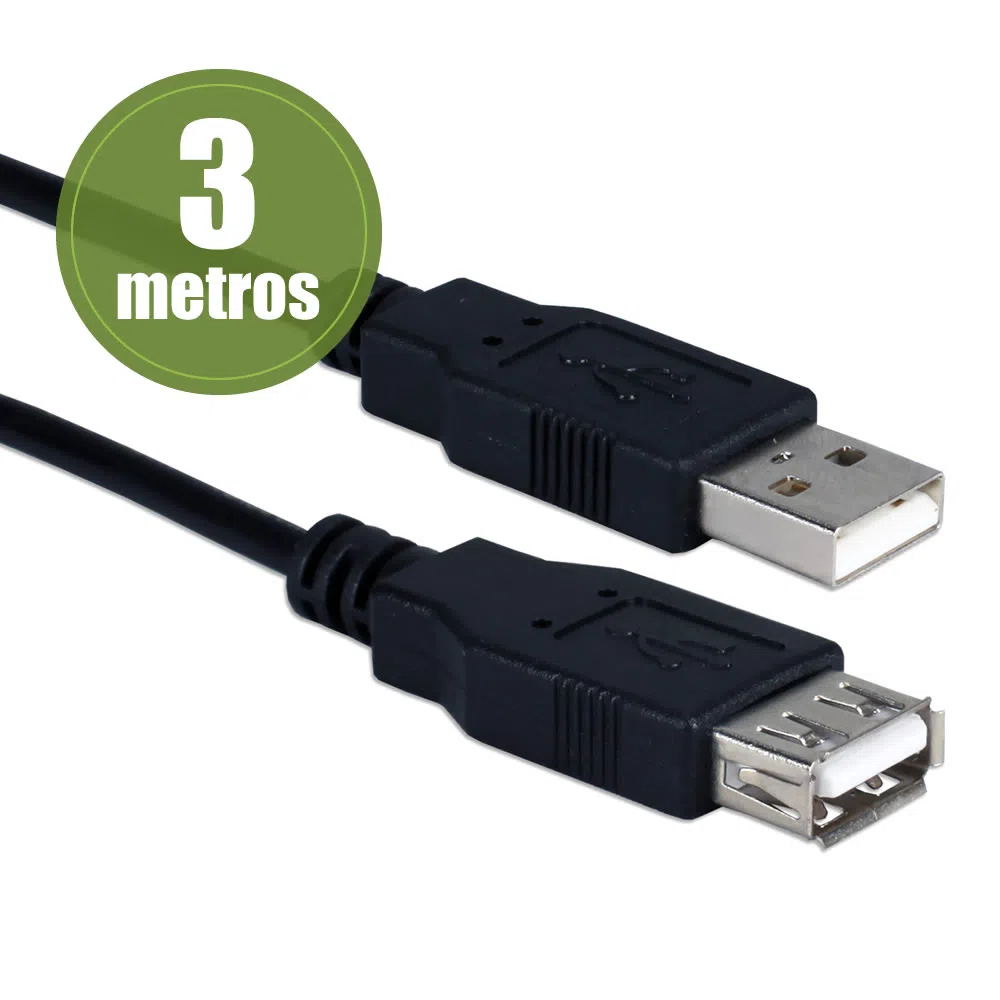 Cabo Usb 2.0 Extensor ( 3 Metros ) Cod: 212